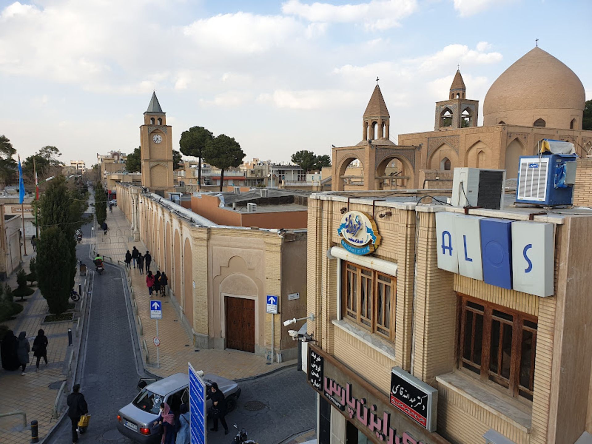 تصویر هوایی از محله جلفا اصفهان