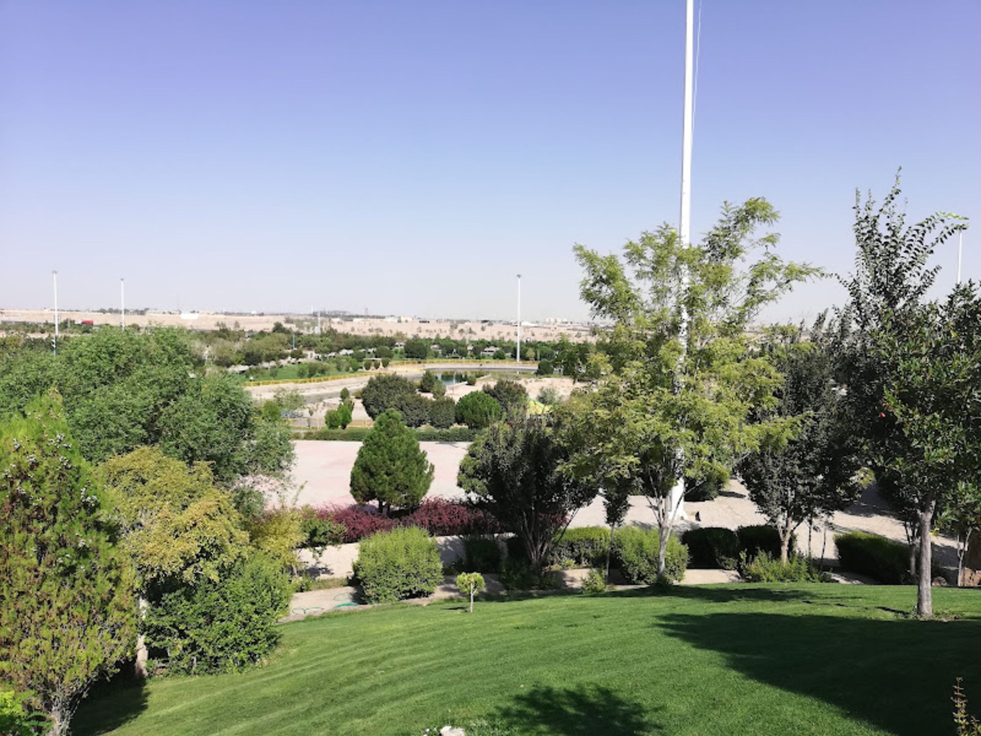 فضای سرسبز پارک کوهستان یزد