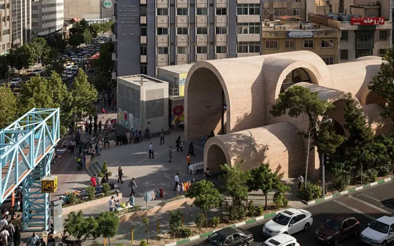 عکس هوایی از معماری مترو جهاد