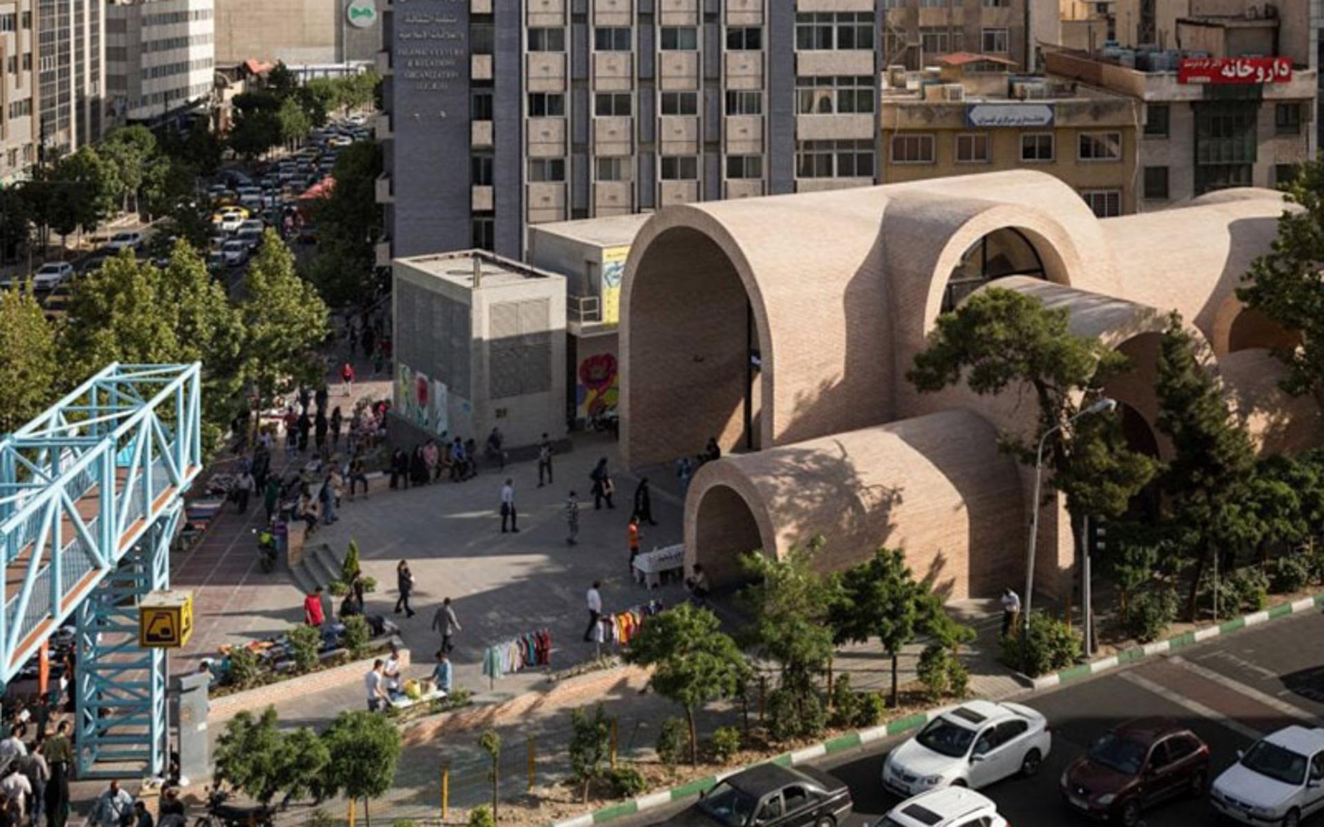 عکس هوایی از معماری مترو جهاد