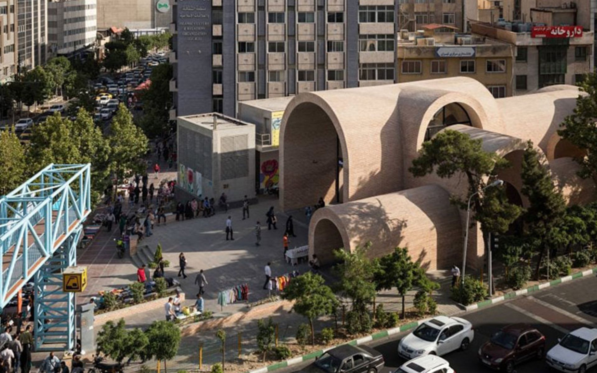 عکس هوایی از معماری مترو جهاد