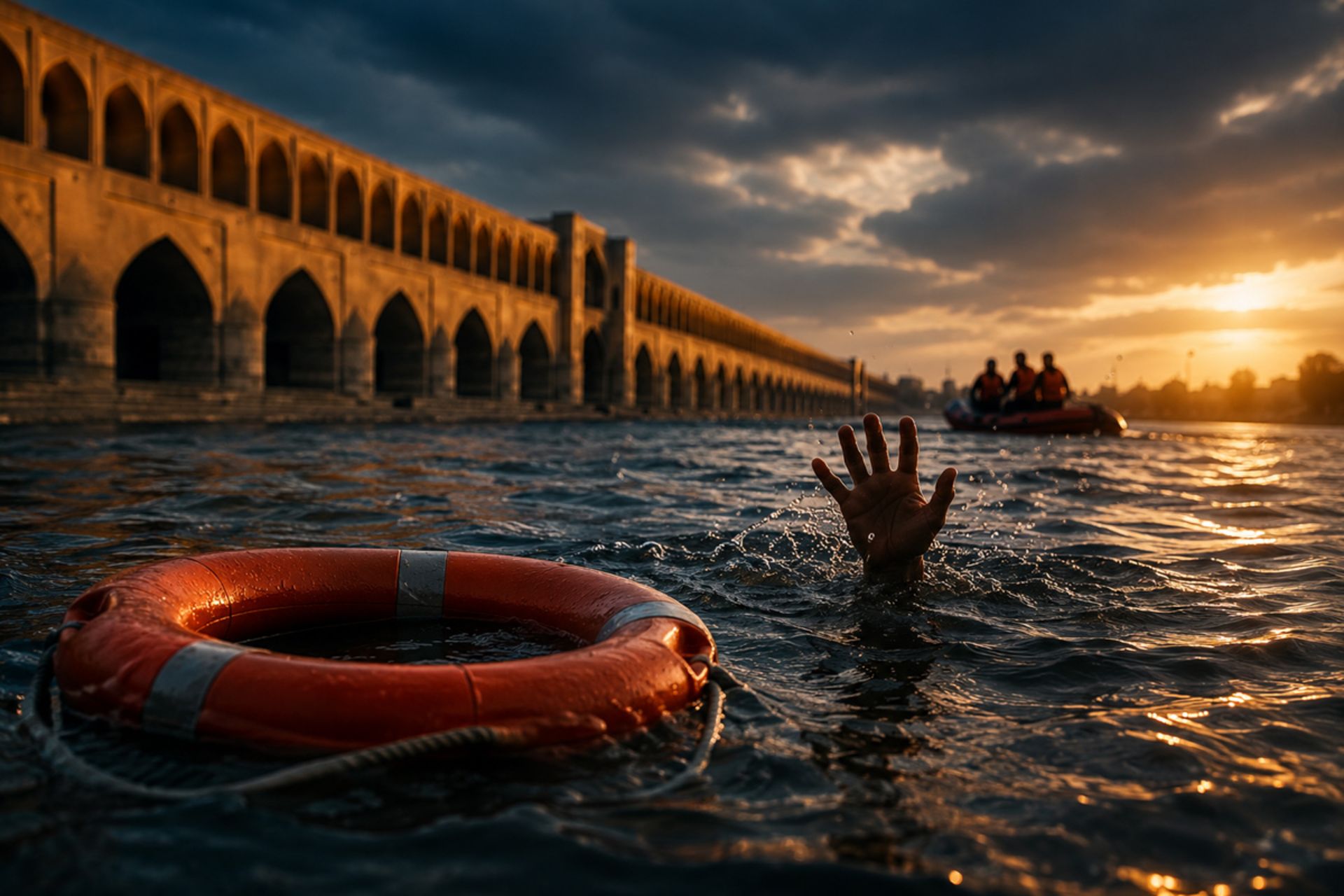 غرق شدن در زاینده رود