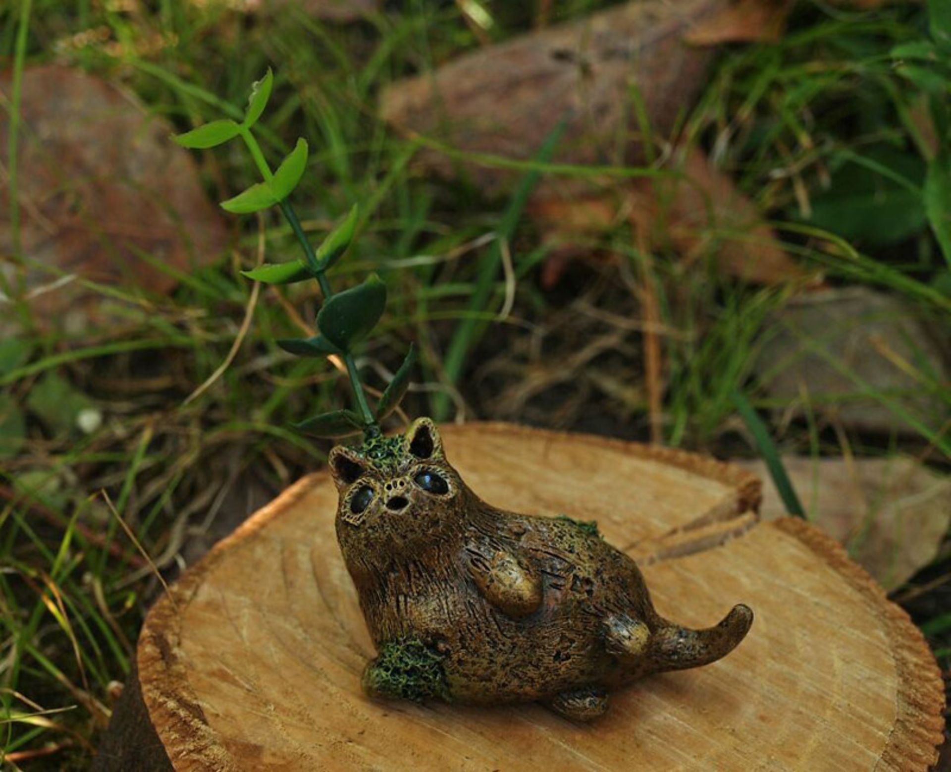 مجسمه سفالی گربه