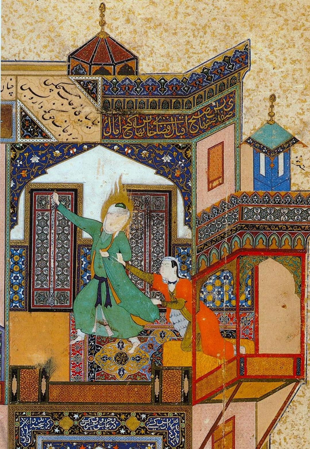 نقاشی یوسف و زلیخا اثر کمال الدین بهزاد نقاش عصر تیموری